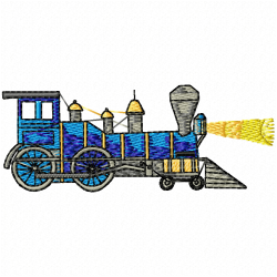 Trains Embroidery Design 1
